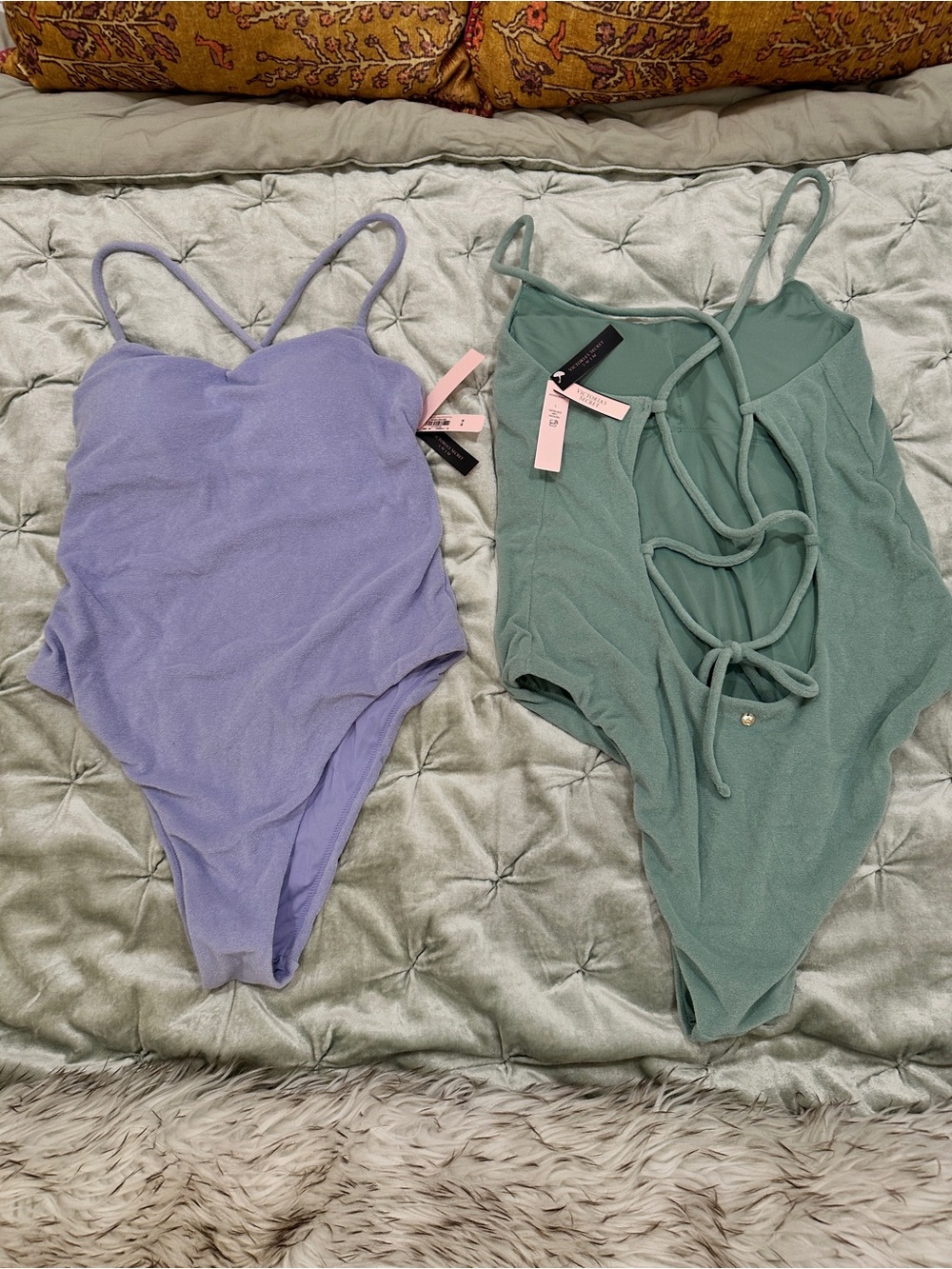 2 Victoria Secret Terry Swim bodysuit bundle